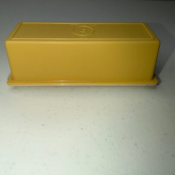 Vintage Tupperware Butter Dish Single Stick Container Harvest Gold - Picture 5 of 8
